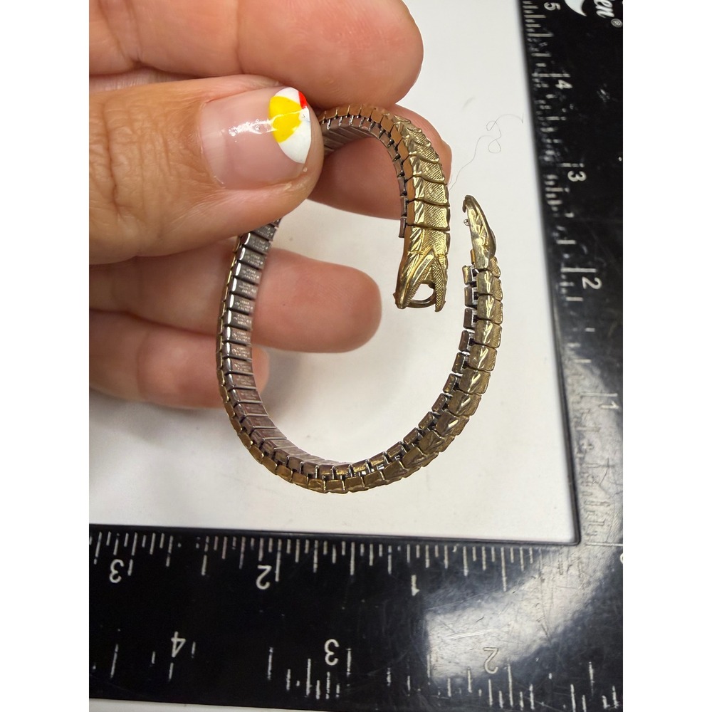 Gold Tone Expansion Band Bracelet Component for Crafts Repairs 5.75 Inch